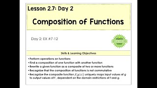 Famous 2.7-B Composition of Functions Video Wealth