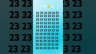 Find the odd number 32 #shorts #number