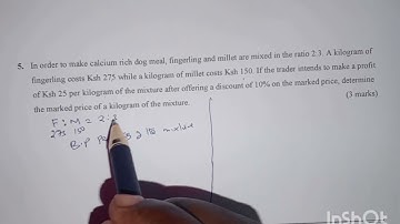 K.c.s.e 2023 Form 3 Mathematics.Mixtures