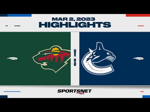 NHL Highlights | Wild vs. Canucks - March 2, 2023