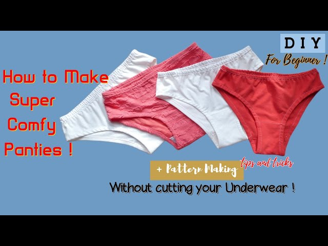 DIY Super Easy Underwear Tutorial For Beginner  How to make a Cute and  Comfy Panty + Pattern Making 