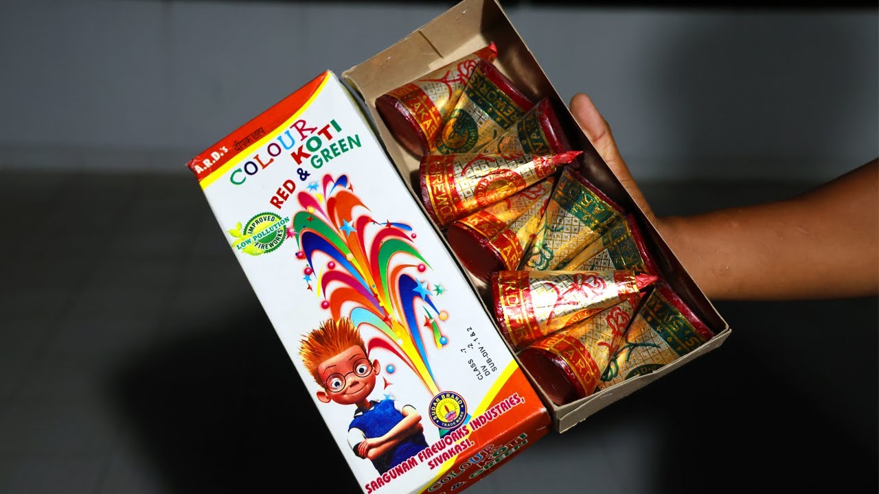 COLOUR KOTI RED & GREEN | MODERN CRACKERS | DIWALI NIGHT CRACKERS | SIVAKASI CRACKERS
