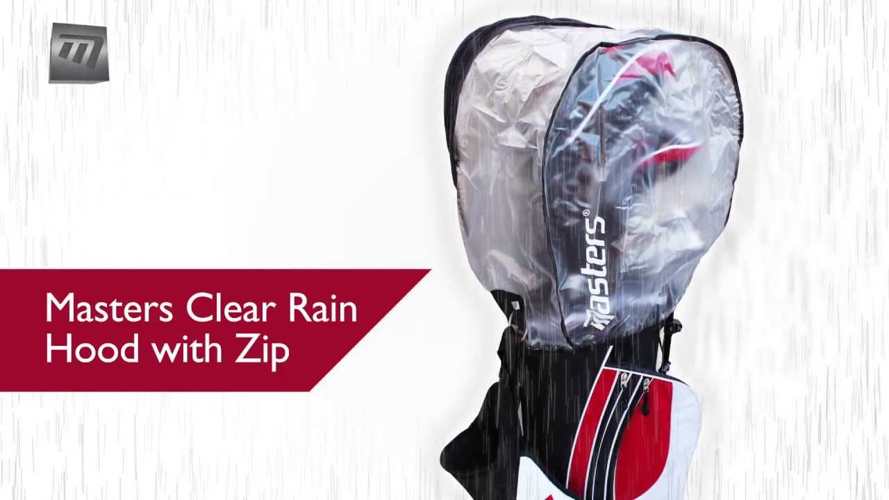 golf bag rain hood clear Masters with Zip Major Golf Direct The Jef World of Golf convenient clear rain cover is the perfect solution for protecting your golf bag and clubs from unpredictable weather conditions Incontro Premium Hologram Golf Bag