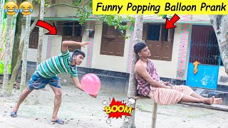 Funny Popping Balloon Prank - Crazy Balloon Blast Prank ! New Prank Video 2023 ! By Bidik Prank