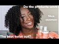 Shea moisture coconut  & hibiscus| twist out on type 4 hair