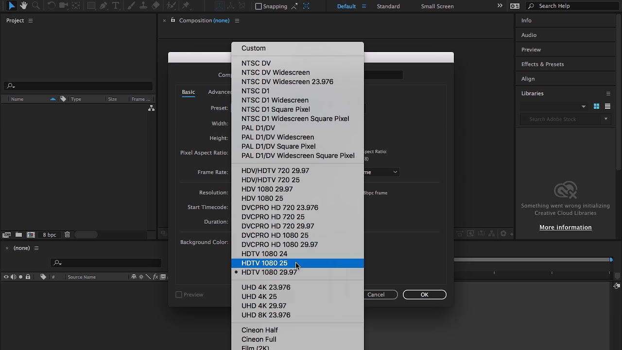 Adobe After Effects CC 2017 Chapter01 New Composition - YouTube
