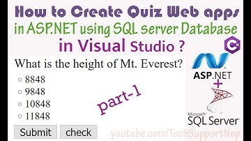 How to Create Quiz Web Application in ASP.NET using SQL Server Database? [Part-1] [With Source Code]