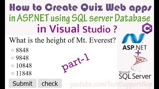 How to Create Quiz Web Application in ASP.NET using SQL Server Database? [Part-1] [With Source Code] screenshot 4