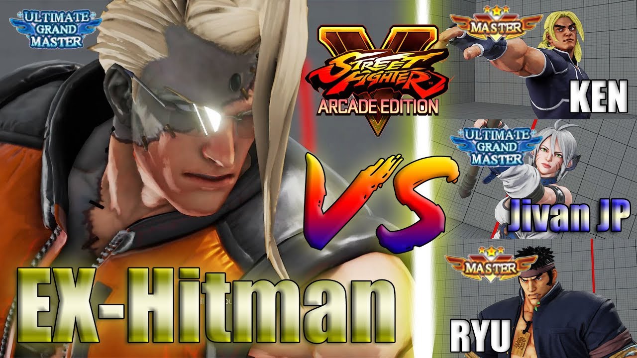 SFV AE 👊🏻 Ex-Hitman (NASH) vs KEN & Jivan JP (FALKE) & RYU [S4]