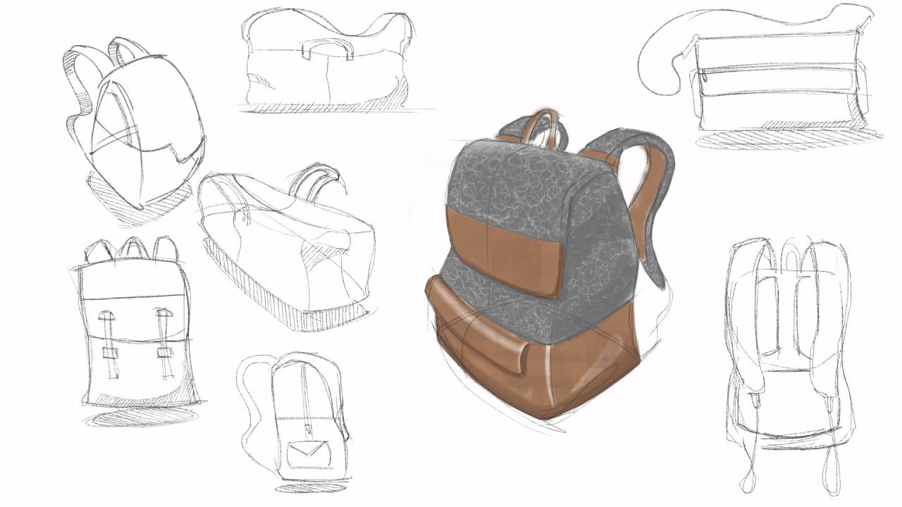 How to sketch backpacks on Procreate YouTube