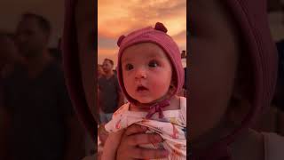 Not sure anything has ever made Violet happier than the fire dancer at @JWMarriottMarcoIsland 😂