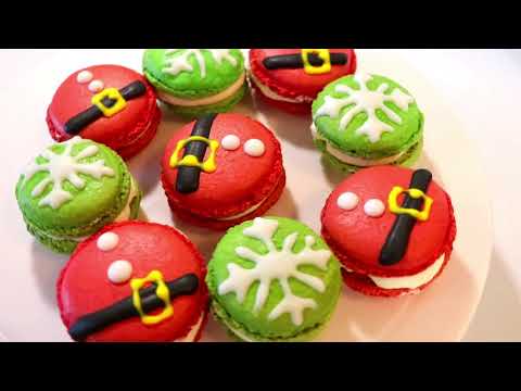საშობაო მაკარონები - christmas macarons