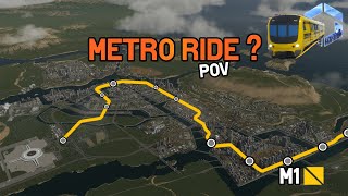 POV Metro tour with real sounds and overhead view - beautiful Metropolitan Area cities skylines 2