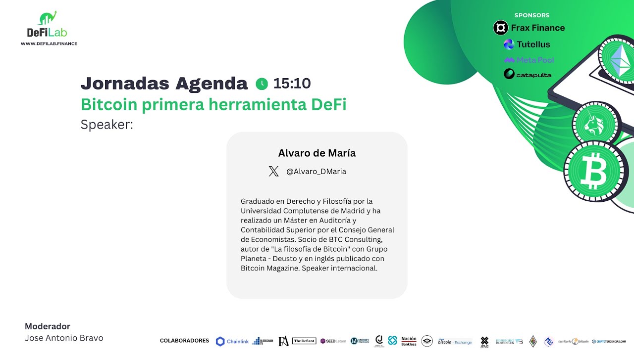 Bitcoin 1ª Herramienta DeFi - Álvaro de María