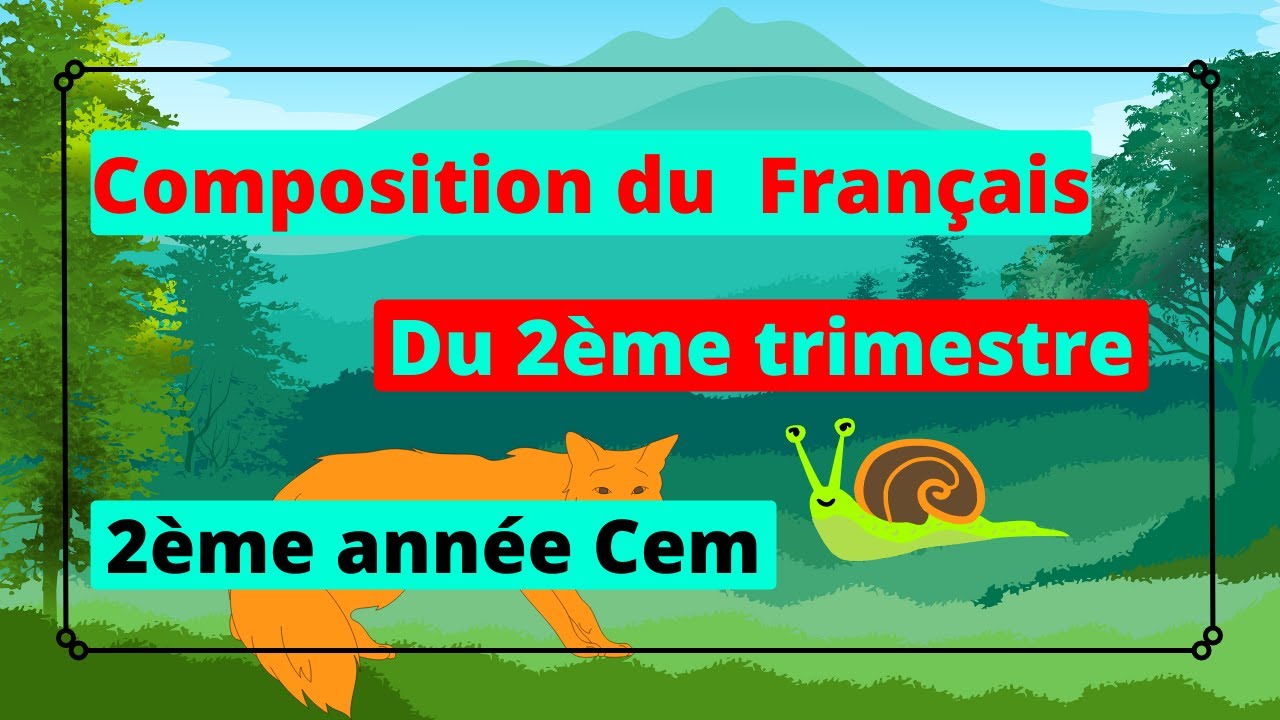 اختبار الفصل الثاني في الفرنسية للسنة الثانية متوسط