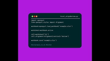 Python openpyxl - Vertically align cell to bottom