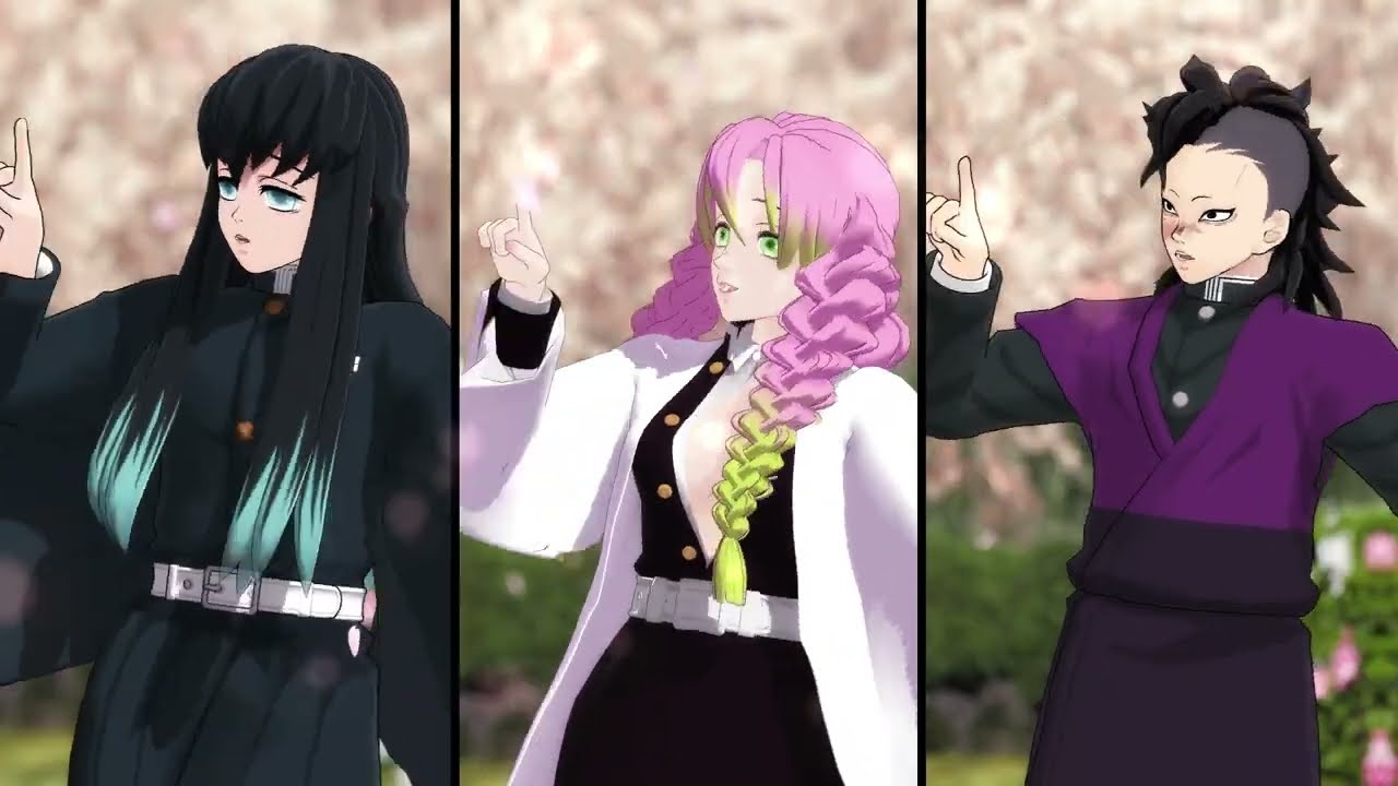 【鬼滅のMMD】可愛くてごめん【蜜璃・無一郎・玄弥】