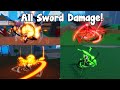 ALL SWORDS DAMAGE SHOWCASE In King Legacy ALL SWORDS DAMAGE SHOWCASE In King Legacy