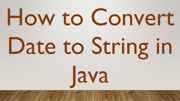 How to Convert Date to String in Java