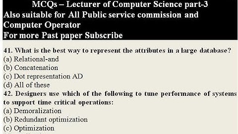 KPPSC Computer Science Lecturer Past Papers | KPPSC Computer Science Lecturer Test MCQS Past paper|