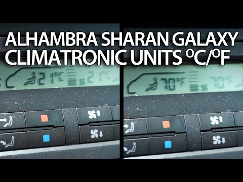 How to change temperature units Sharan Galaxy Alhambra (Climatronic VW Ford Seat)