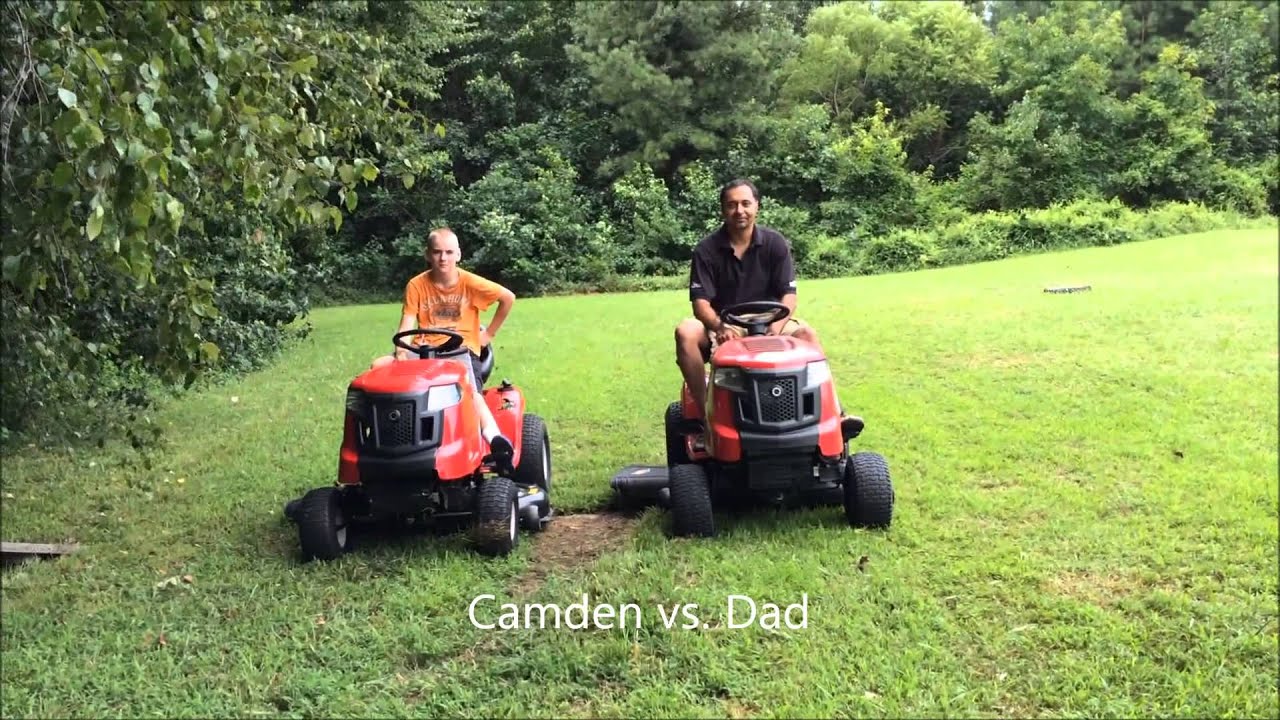 Lawn Mower Racing Fun with Kids