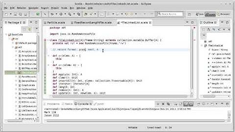 Linked List in a File using Scala