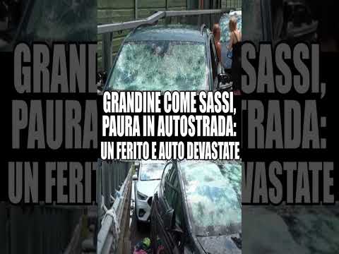 Video GRANDINE GIGANTE COME SASSI! Incidente Spaventoso in Autostrada Auto Distrutte e Feriti