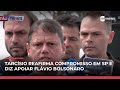 Governador Tarcísio apoia Flávio Bolsonaro em SP
