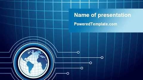 Blue Globe of Earth PowerPoint Template by PoweredTemplate.com