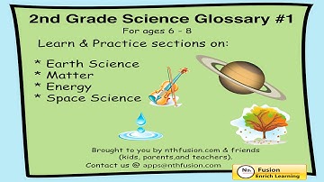 2nd Grade Science Glossary #1: Learn and Practice Worksheets for home use and in school classrooms