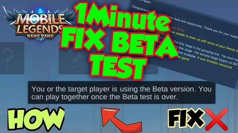 Beta Test ng ML fix in 1 minute