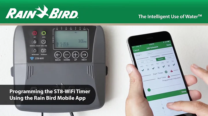 Programming the ST8-WiFi Timer Using the Rain Bird Mobile App