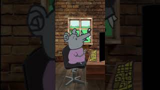 A french rat enjoys a Sunday afternoon playing a zombie dating simulator #rat #gaming #cartoon