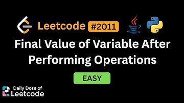 LeetCode Daily 2011 | Final Value of Variable After Performing Operations | Easy | Solution