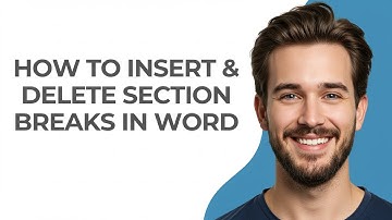 How To Insert & Delete Section Breaks In Word - GUIDE!