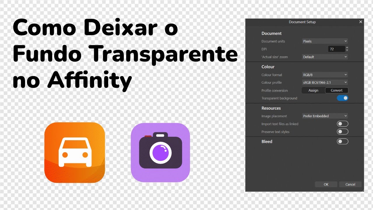 Como Deixar o Fundo Transparente no Affinity