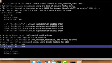Cloudera Administration - Configure the Cluster - Configure Proxy for Impala