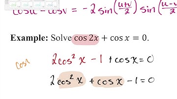 Multiple Angle and Product to Sum Formulas