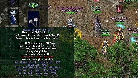 Hướng Dẫn Mặc Đồ 5 Hành Ngủ Độc Chưởng Cộng Điểm Tiềm Năng Kỹ Năng Võ Lâm PK LongPepSi CC