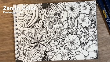 One Pen, Infinite Patterns: Zentangle Art in Black Ink