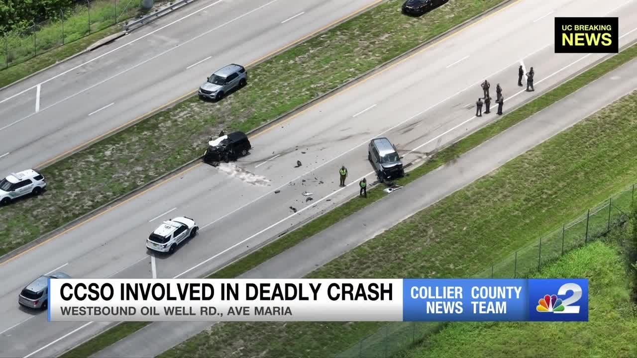 Collier County Sheriff's Office vehicle involved in deadly Ave Maria crash