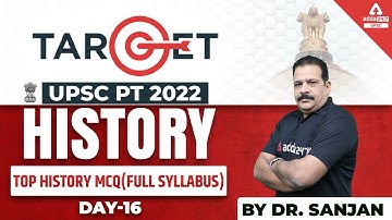 UPSC 2022 | UPSC History Lecture | Top History MCQ (Full Syllabus) #16 | By Sanjan Sir