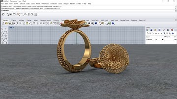 Rhino 3D Tutorial: 3D modeling a Unique Turkish Style Ring.