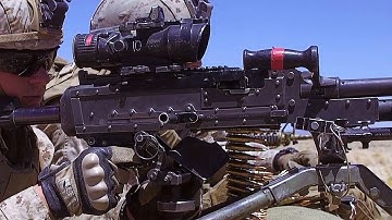 M240B Machine Gun Range At Marine Air-Ground Combat Center Twentynine Palms | USMC Training Video