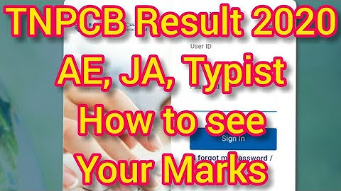 TNPCB Result 2020 AE, JA, Typist - How to see your marks