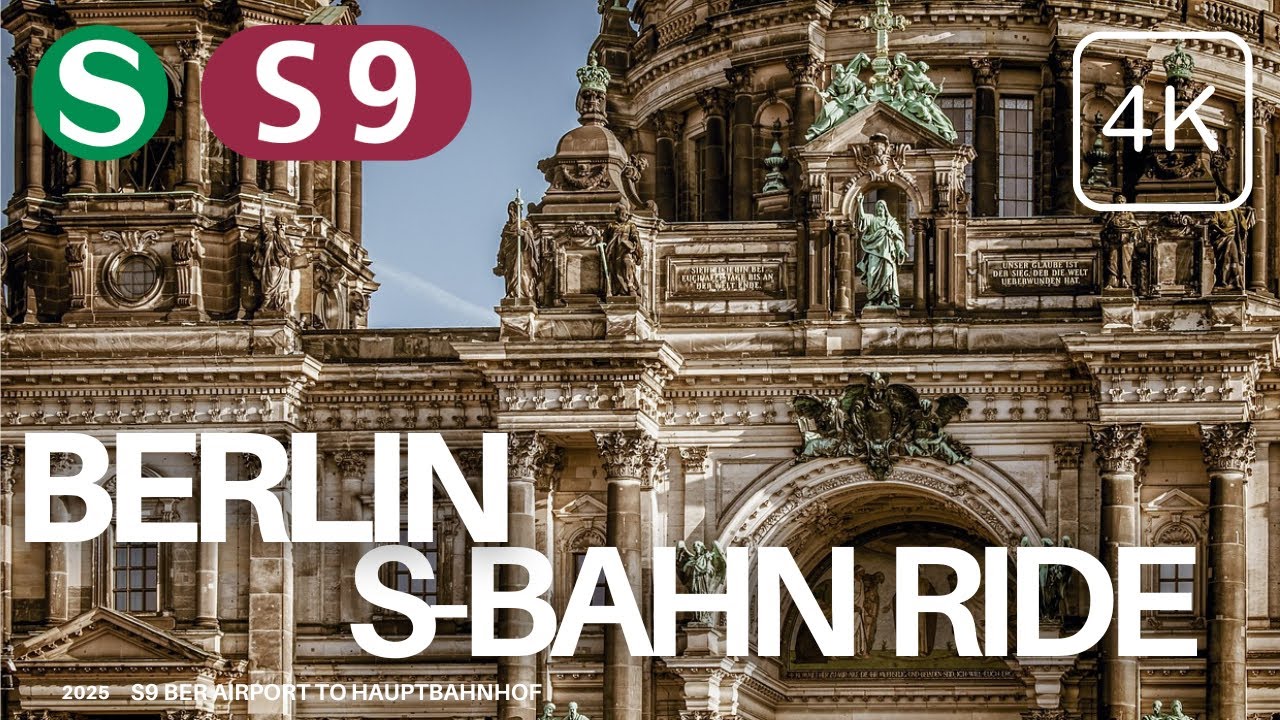 Berlin 4K S-Bahn Ride | S9 from BER Airport to Hauptbahnhof