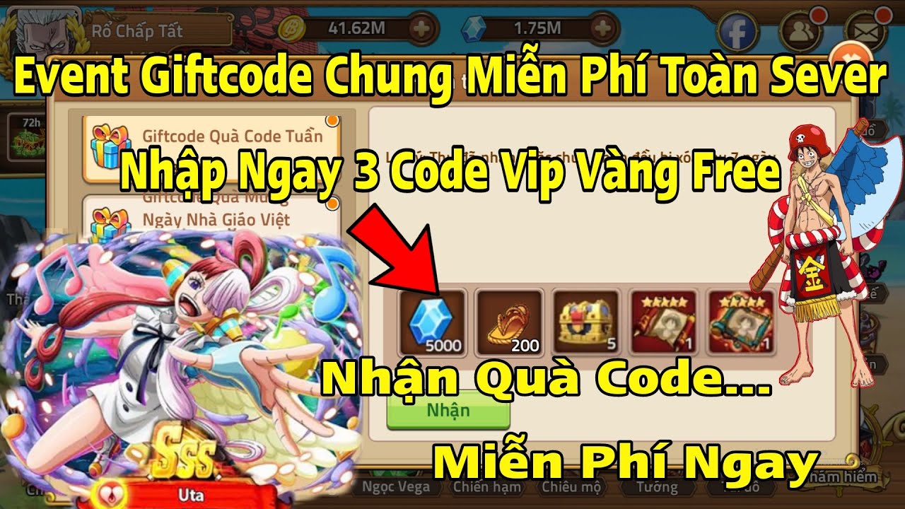 Giftcode Huyền Thoại Hải Tặc | Code Chung Miễn Phí Mới... - youtube
