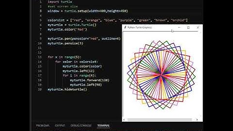 Python Turtle   Square Spirograph