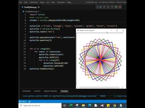 Python Turtle Square Spirograph - YouTube